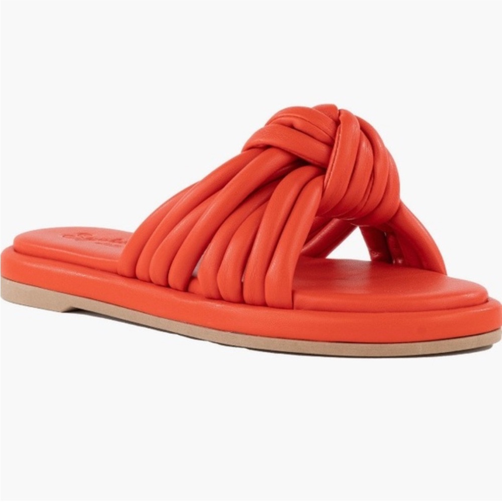 Seychelles Bright Orange Knotted Sandals - Picture 2 of 2
